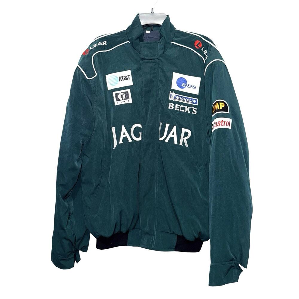Vintage 90s Jaguar Racing F1 Jacket Bomber Full Zip Racing Formula 1 Size XL